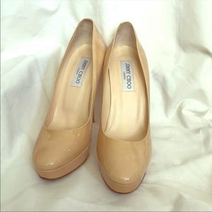 Classic nude Jimmy Choo platform stiletto